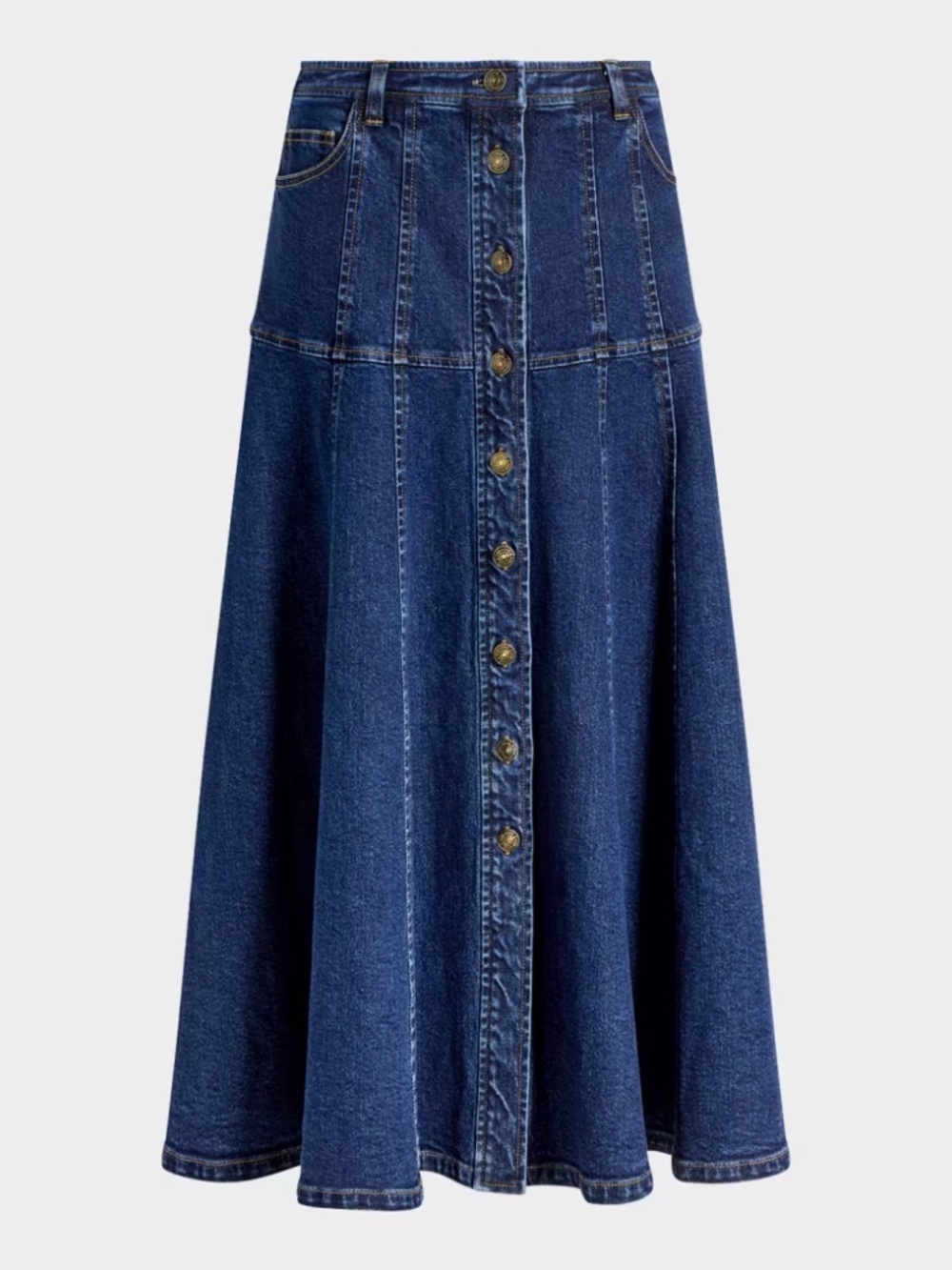 Cinq a Sept Oceane Veena Denim Midi Skirt Sz. 6